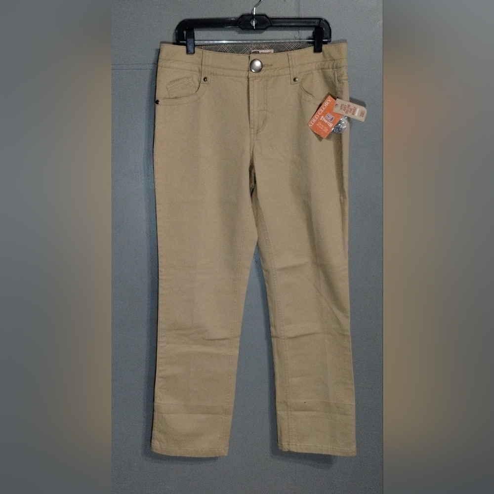 Faded Glory Stretch Tan Pants Straight Leg Size (12)
